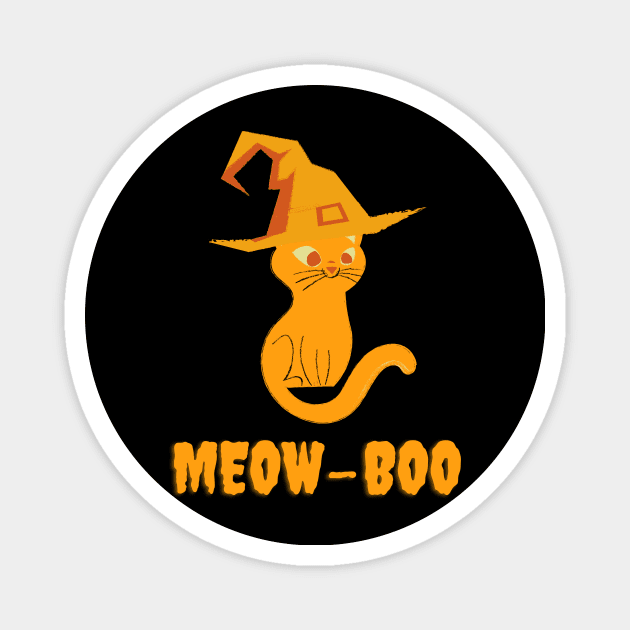 Funny Meow Boo Halloween cat Magnet by StarTshirts